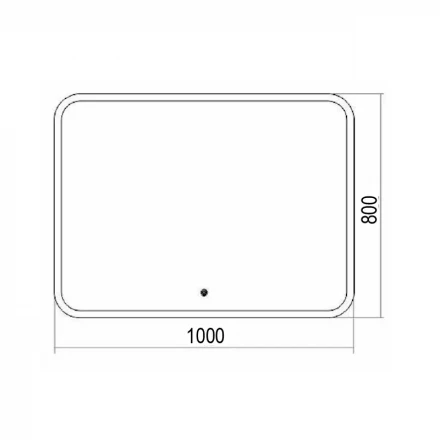 Azario Стив New LED-00002376 Зеркало c подсветкой и диммером 1000х800