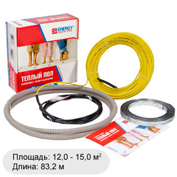 Energy Cable 1500 Вт Электрический кабель двужильный 83,2 м
