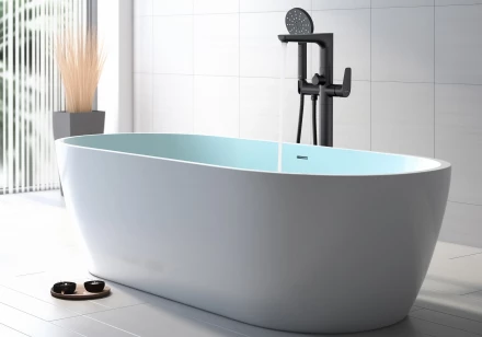 AQUATEK БЕТТА AQ1145MB смеситель для ванны напольный