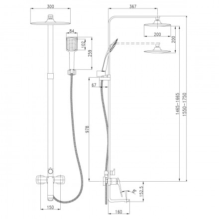 Lemark Allegro LM5962CW смеситель для ванны и душа