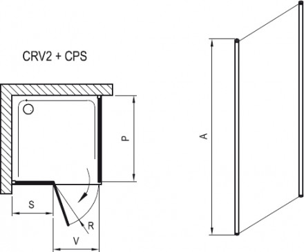 Ravak Chrome CPS-90 Душевая перегородка 9QV70C00Z1