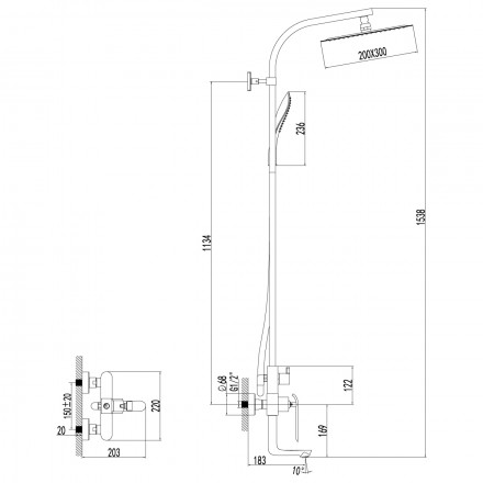 Lemark Melange LM4962CW смеситель для ванны и душа