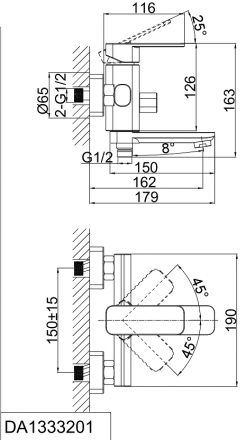 D&amp;K Rhein Altportel DA1333201 Смеситель для ванны