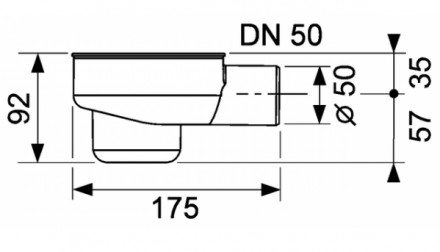 TECE 650001 Сифон DN 50 (0.8 л/с)