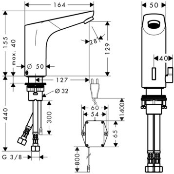 Hansgrohe Focus 31173000 электронный смеситель для раковины (питание от сети)