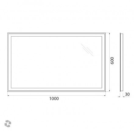 BelBagno SPC-GRT-1000-600-LED-BTN Зеркало