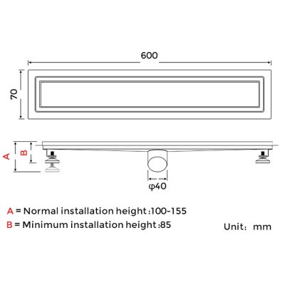 Gappo G86007-4 Душевой трап 60 см