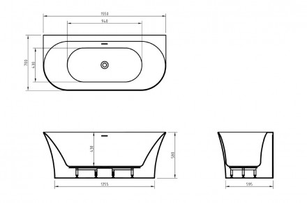 BelBagno BB711-1550-700 акриловая ванна