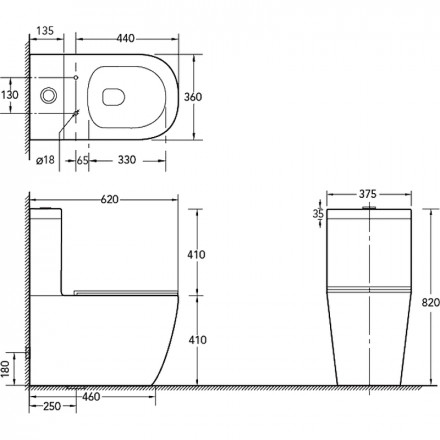 Santiline SL-5016MB Унитаз напольный