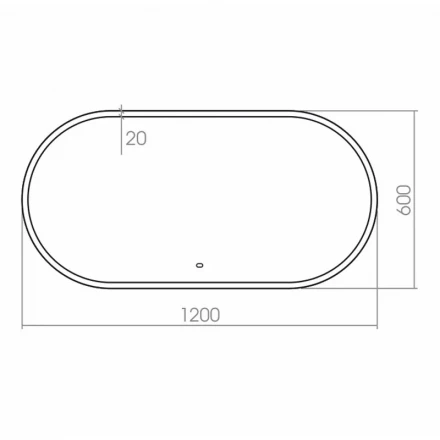 Azario Вивиан-2 LED-00002375 Зеркало c подсветкой и диммером 1200х600