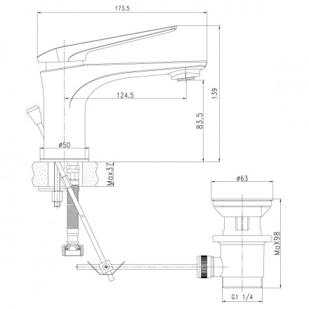 Lemark Allegro LM5906CW смеситель для раковины