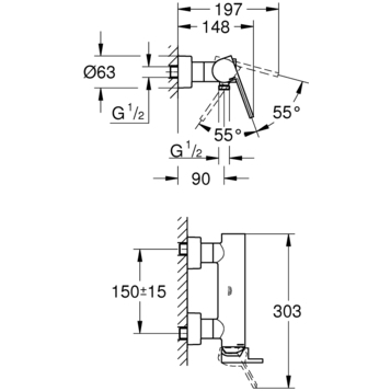 Grohe Plus 33577003 Смеситель для душа