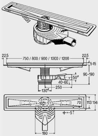 Viega 618018 Advantix 800 душевой лоток