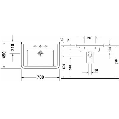 Duravit Starck 3 0304700000 Раковина