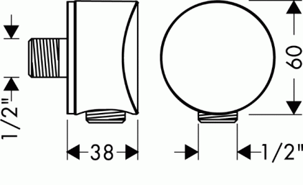 Hansgrohe 27453000 шланговое соединение Fixfit S