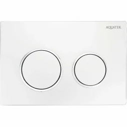 Aquatek TDI-0000001 (007A) Панель смыва Small Белая ободок хром для INS-0000018 с верхней кнопкой см