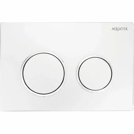 Aquatek TDI-0000001 (007A) Панель смыва Small Белая ободок хром для INS-0000018 с верхней кнопкой см