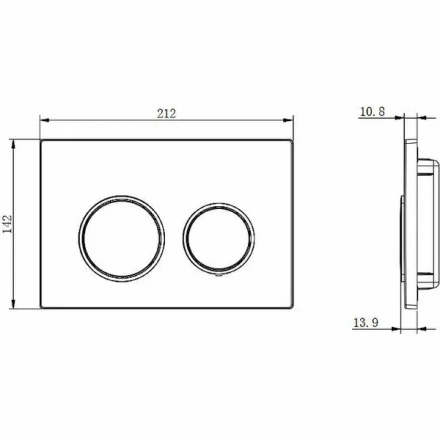 Aquatek TDI-0000001 (007A) Панель смыва Small Белая ободок хром для INS-0000018 с верхней кнопкой см