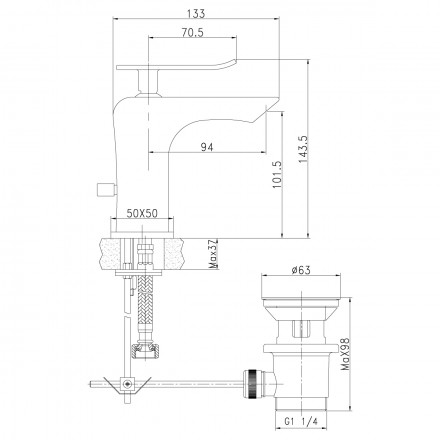 Lemark Contest LM5806CW смеситель для раковины