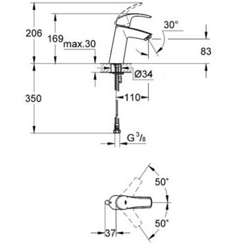 Grohe Eurosmart New 23324001 смеситель для раковины