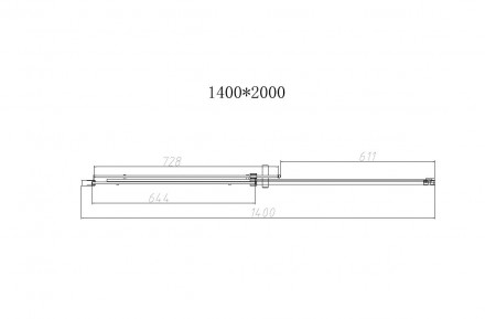 Vincea Dice VDS-4D140CLB душевая дверь