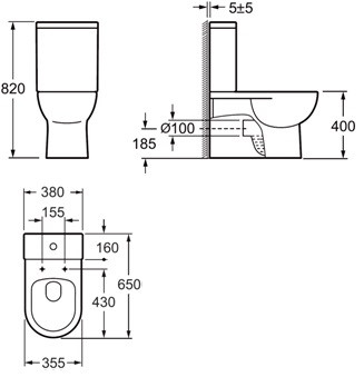 Ceramica Nova Cult CN1201C Унитаз напольный с бачком