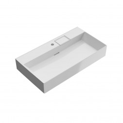 Kerama Marazzi Logica 90 раковина с одним отверстием, белая глянцевая