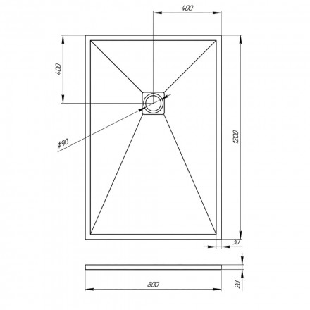 Veconi Tezeo stone TZW21B-128-R1 душевой поддон