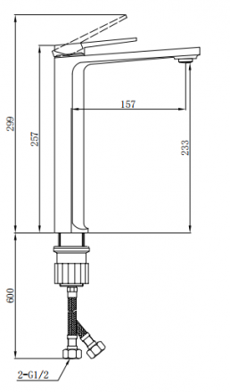 BOCH MANN VIVA XLB BM9135 смеситель для раковины черный