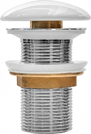 Milleau PD1 PD1GW/OO донный клапан для раковины без перелива белый глянцевый