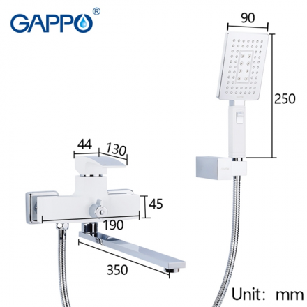Gappo G2207-7 Смеситель для ванны