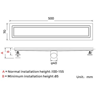 Gappo G85007-4 Душевой трап 50 см
