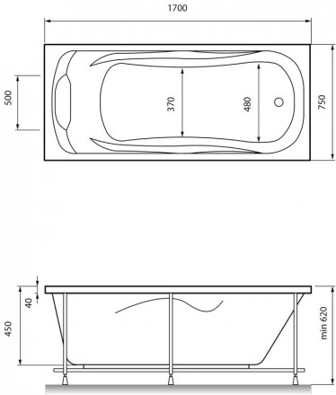 Relisan Marina 170x75 акриловая ванна