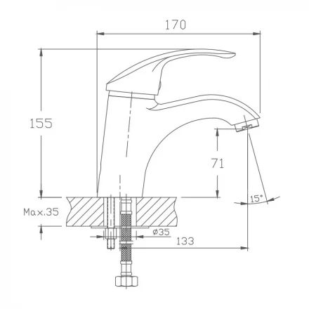 Haiba HB1021 Смеситель для раковины