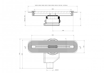 Pestan Confluo Slim Line 1050 Душевой лоток с решеткой