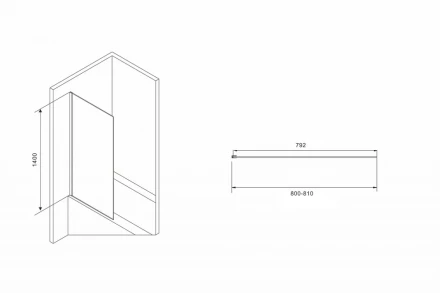 ABBER Immer Offen AG71080B шторка на ванну