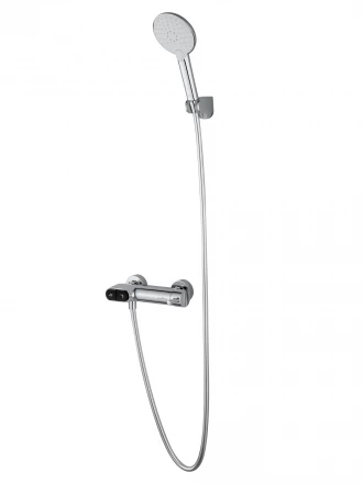 Wonzon &amp; Woghand Muse WW-A30902-CR Смеситель для душа с встроенным изливом Corno черный матовый