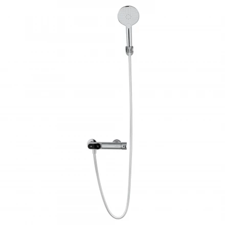 Wonzon &amp; Woghand Muse WW-A30902-CR Смеситель для душа с встроенным изливом Corno черный матовый