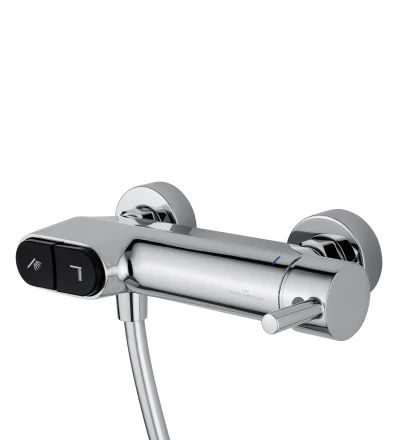 Wonzon &amp; Woghand Muse WW-A30902-CR Смеситель для душа с встроенным изливом Corno черный матовый