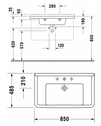 Duravit Starck 3 0304800000 Раковина
