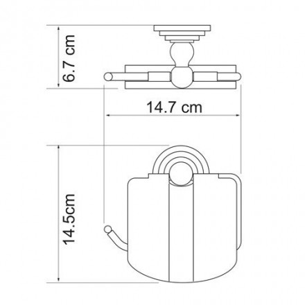 Wasserkraft Isar К-7325 Держатель туалетной бумаги с крышкой