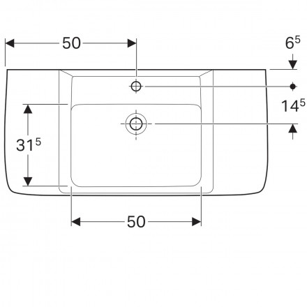 Geberit Renova Plan 122100000 Раковина 100x48