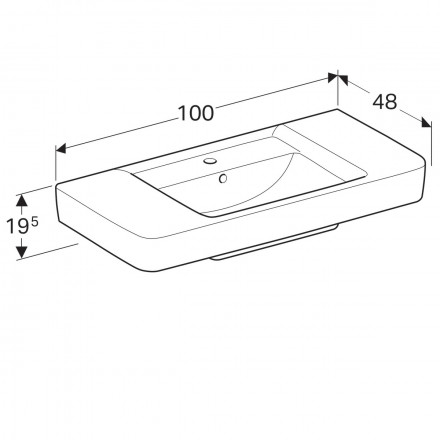 Geberit Renova Plan 122100000 Раковина 100x48