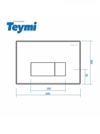 Teymi T70202CH Клавиша смыва 200x260x50