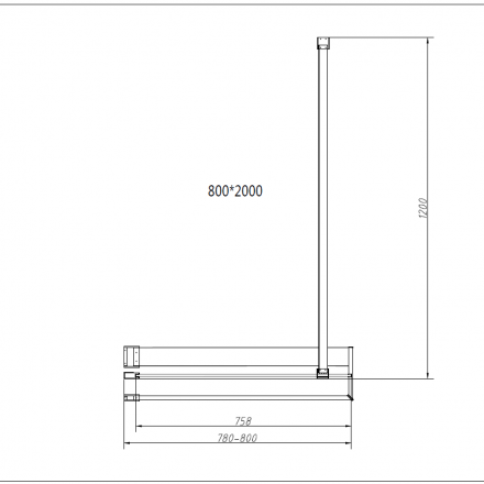 Vincea Walk in HR VSW-4HR800CL душевая перегородка