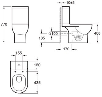 Ceramica Nova Cult CN1202C Унитаз напольный с бачком