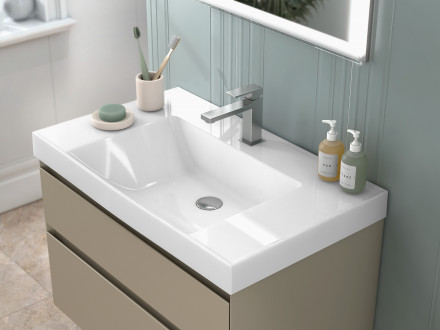 Kerama Marazzi Cubo 80 тумба  подвесная с ящиками, лимо матовая