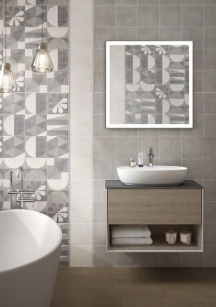 Kerama Marazzi Plaza Modern 80 тумба подвесная с ящиком и полкой, дуб Орегон