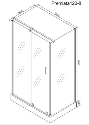 Cerutti PREMIATA 120-8 Душевой угол 120x90