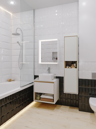 Cersanit Louna 60 SZ-LOU-60BL/Wh тумба под раковину чашу